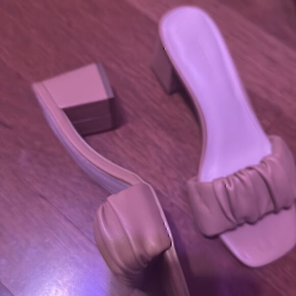 NEW Harper Mule Heeled Sandal Tan  - 8 - Picture 3 of 10